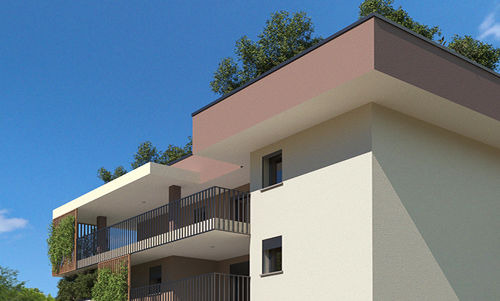 Rendering dell’ultimo piano del palazzo di Carnago 2.0 visto dall’esterno