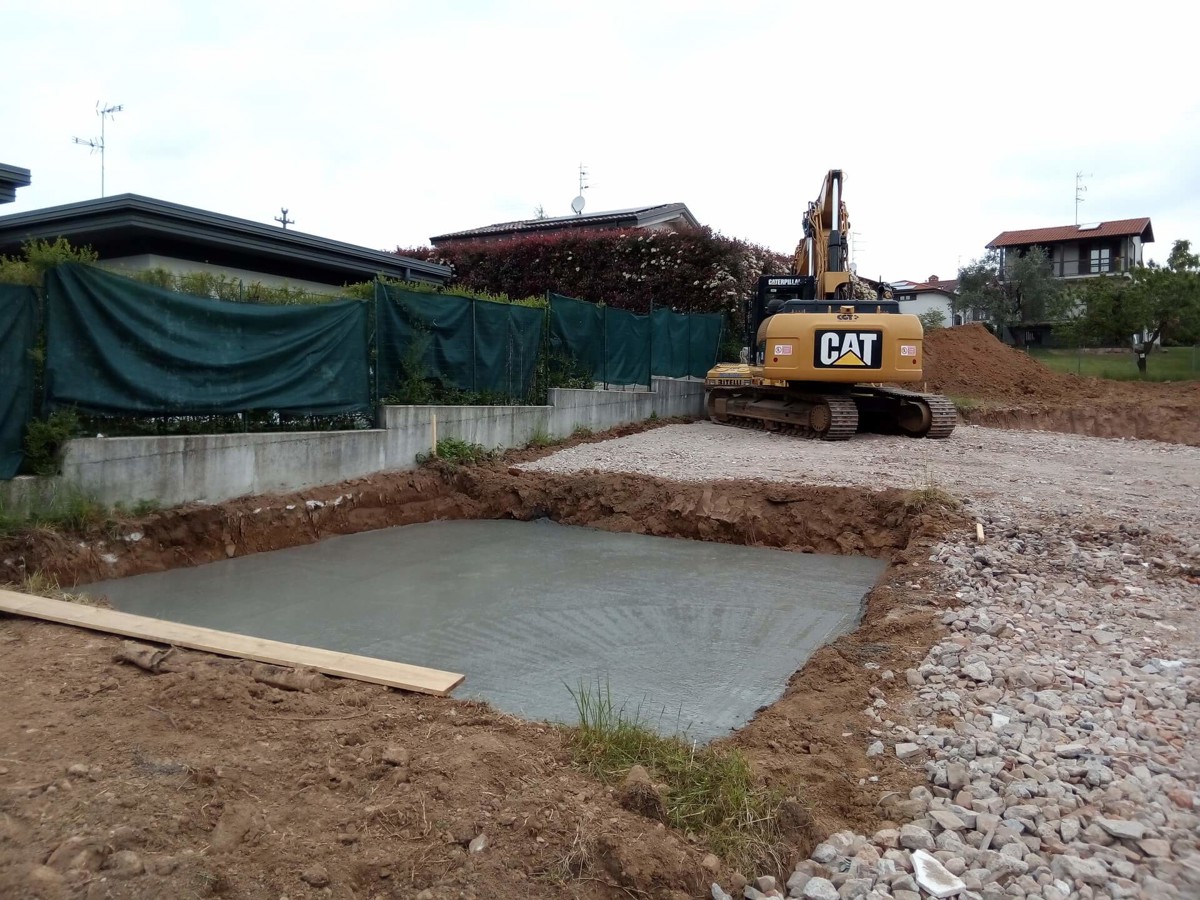 platea di fondazione di nuova casa con sistema spring di edilnoma